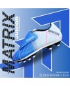 Precision Matrix Junior FG Football Boots, Velcro, Sky Blue